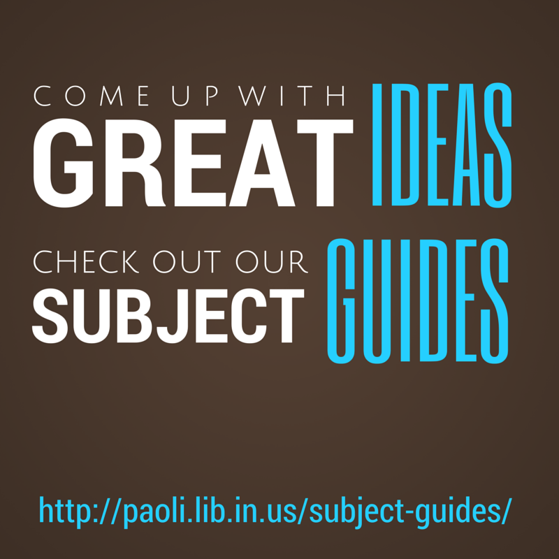 Check out our subject guides for information on 50 topics!
