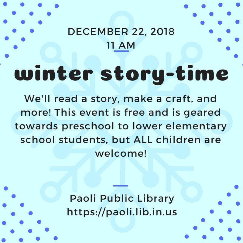 winter storytime – Paoli Public Library